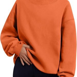 Womens Oversized Sweatshirts Turtleneck Pullover Long Sleeve Hoodies Tops Fall Fashion Outfits 2025 Clothes